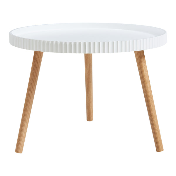 Sofabord Bongard Ø60x45 cm hvid [en.casa]