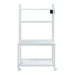 Rulbart printerbord Svanaldsvipp 100x55x38 cm Hvid [en.casa]
