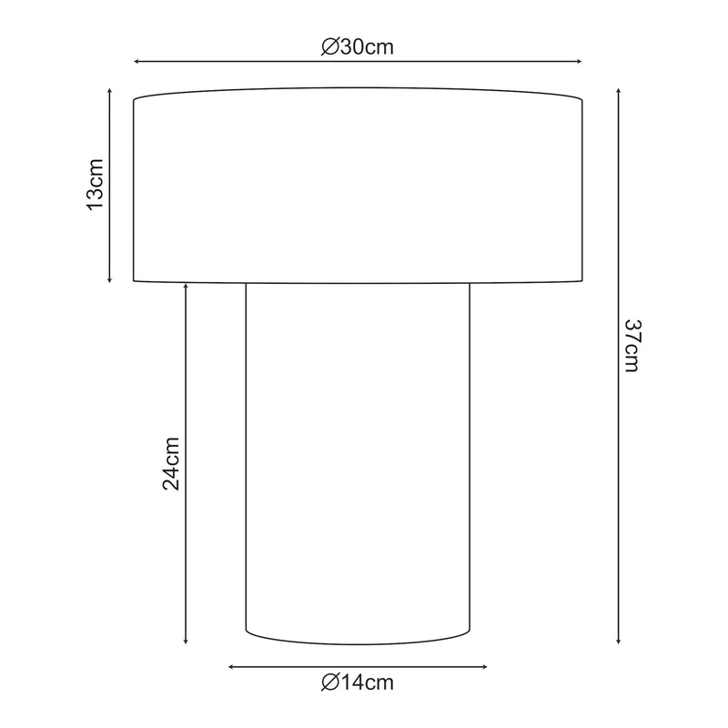 Målskitse Bordlampe Kömn metal 37x30x30 cm brun [lux.pro]