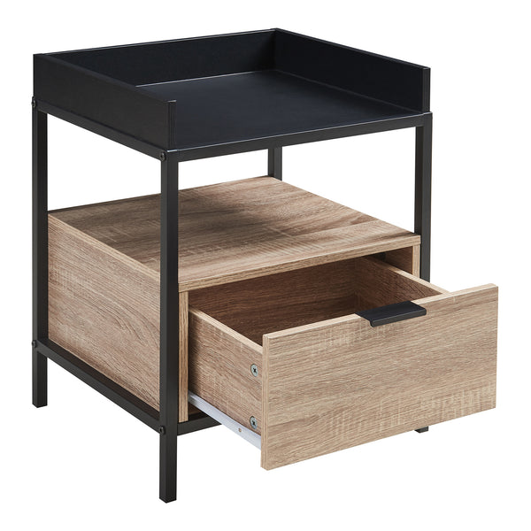 Sengebord Belana 51x40x35 cm sort/eg-look [en.casa]