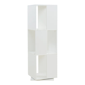 Drejelig bogreol Fjelmarirg 109x34x34 cm Hvid [en.casa]