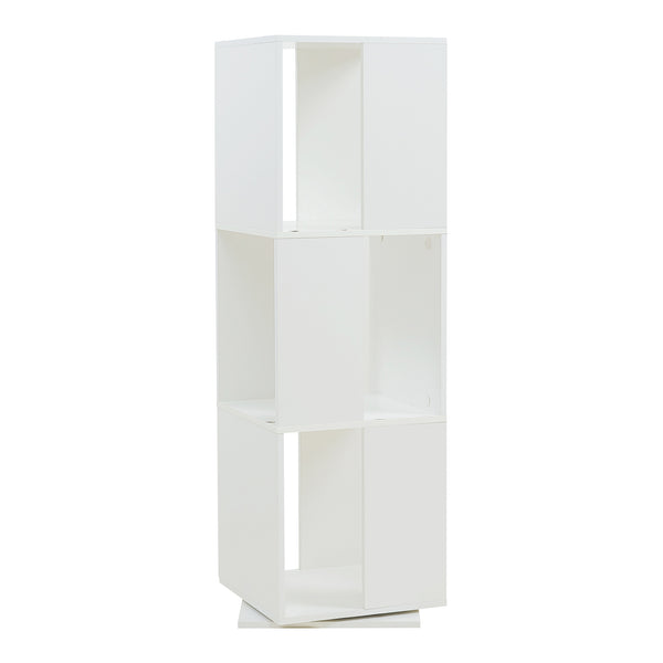 Drejelig bogreol Fjelmarirg 109x34x34 cm Hvid [en.casa]
