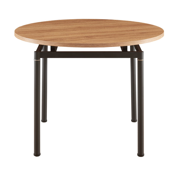 Spisebordssæt Hemnes 5 dele rund lysebrun [en.casa]