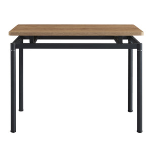 Spisebordssæt Hemnes 5-delt egetræslook/mørkegrå [en.casa]