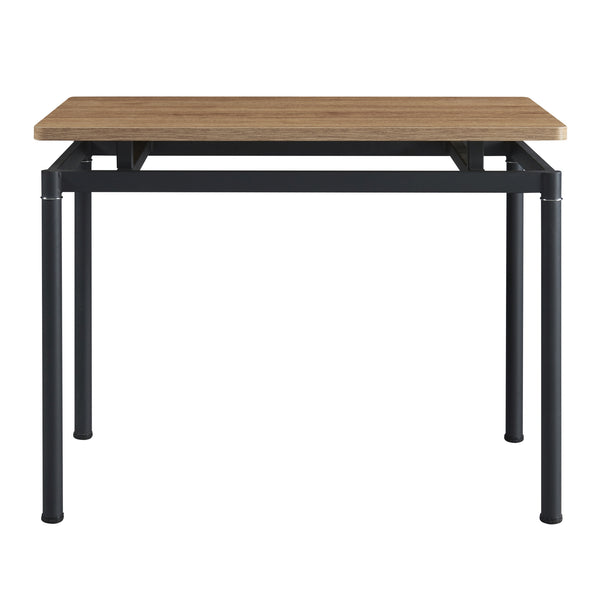 Spisebordssæt Hemnes 5-delt egetræslook/mørkegrå [en.casa]