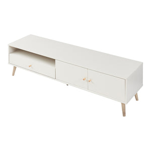 TV-møbel Hallevil 150x39x45 cm hvid [en.casa]
