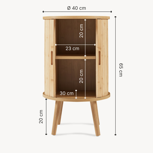 Natbord Nordkapp 65x40 cm Bambus [en.casa]