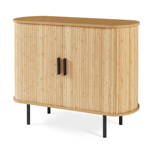 Skab Tvedestrand 100x40x80 cm Natur/Svart [en.casa]