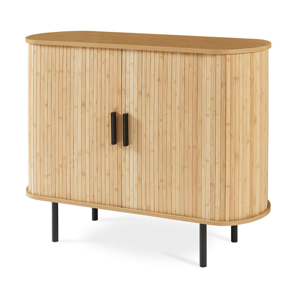 Skab Tvedestrand 100x40x80 cm Natur/Svart [en.casa]