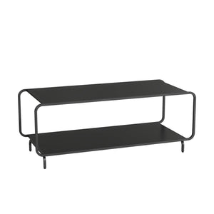 Sofabord Færder 115x50x45 cm stål sort [en.casa]