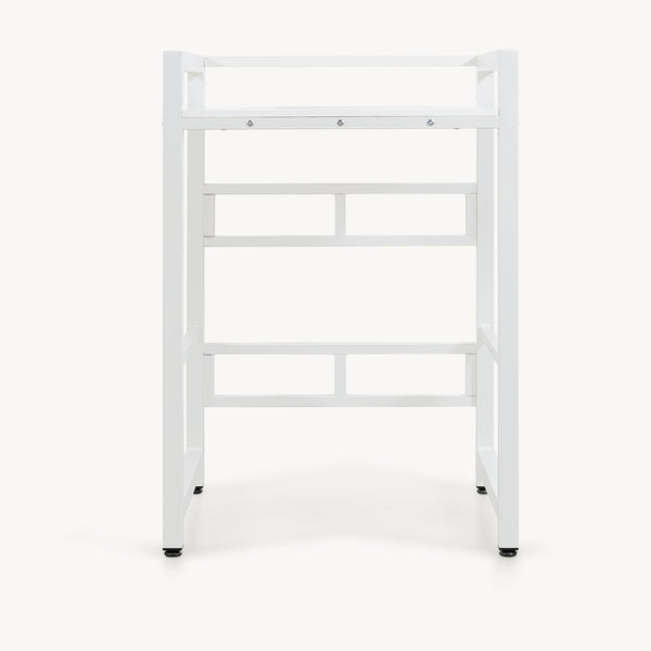 Vaskemaskinehylde høj 105x73x63 cm hvid [en.casa]