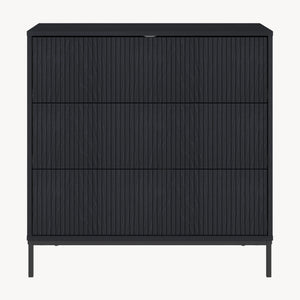 Kommode Nykapin 80x80x40 cm Sort [en.casa]