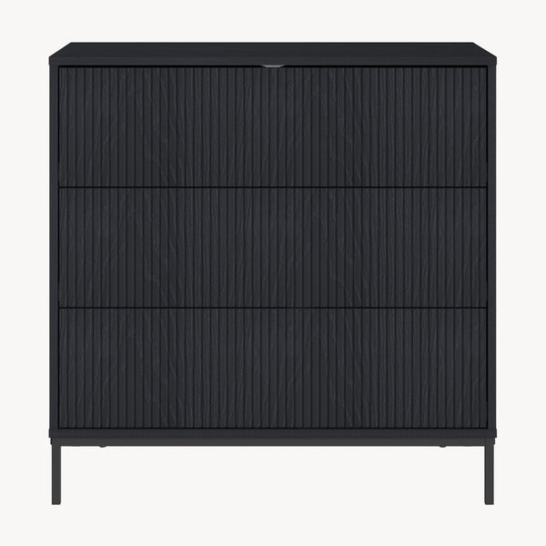 Kommode Nykapin 80x80x40 cm Sort [en.casa]