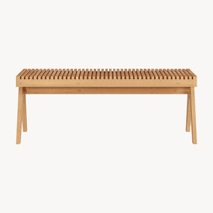 Bænk Lasdarvoo 120x35x45 cm naturlig bambus [en.casa]
