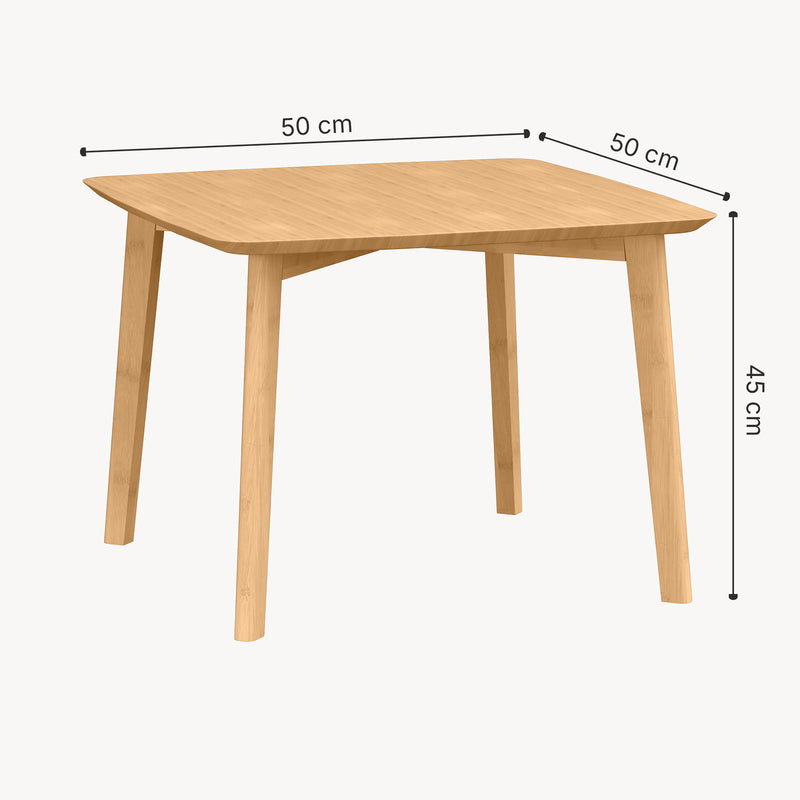 Målskitse Sidebord Haad 45x50x50 cm bambus natur [en.casa]