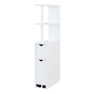 Nichehylde med udtræk Fadeskimma 113x19x45 cm Hvid [en.casa]