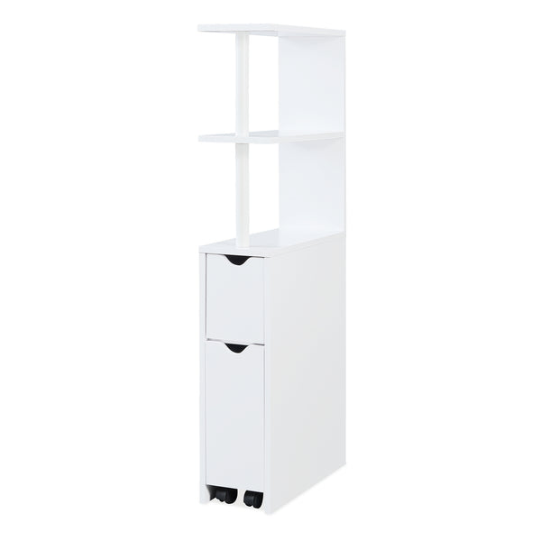 Nichehylde med udtræk Fadeskimma 113x19x45 cm Hvid [en.casa]