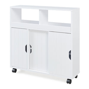 Skab på hjul Fadeskimma 72x70x20 cm Hvid [en.casa]