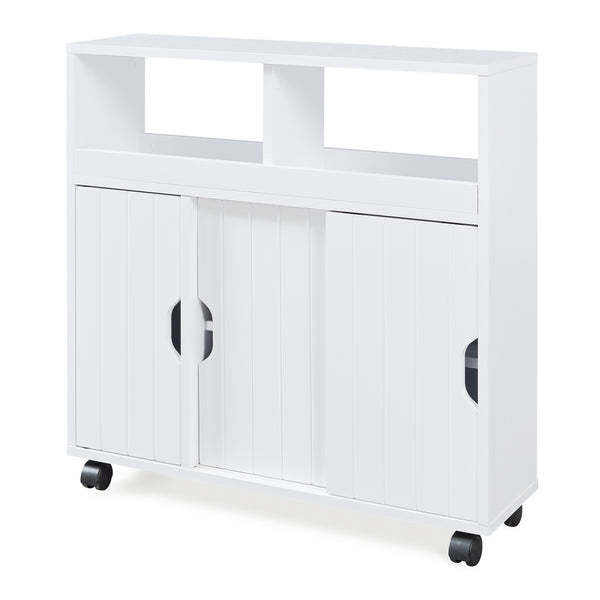 Skab på hjul Fadeskimma 72x70x20 cm Hvid [en.casa]