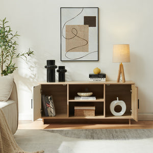 Tv-skab Kenta 120x39x52 cm Sonoma-eg-look/hvid [en.casa]
