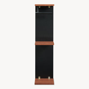 Toiletpapirholder Trond 76x18x18 cm Sort/Valnøddeudseende [en.casa]
