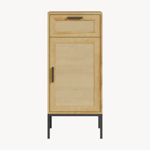 Badeværelsesskab Marhasa 92x40x30 cm Eg-look/Sort [en.casa]
