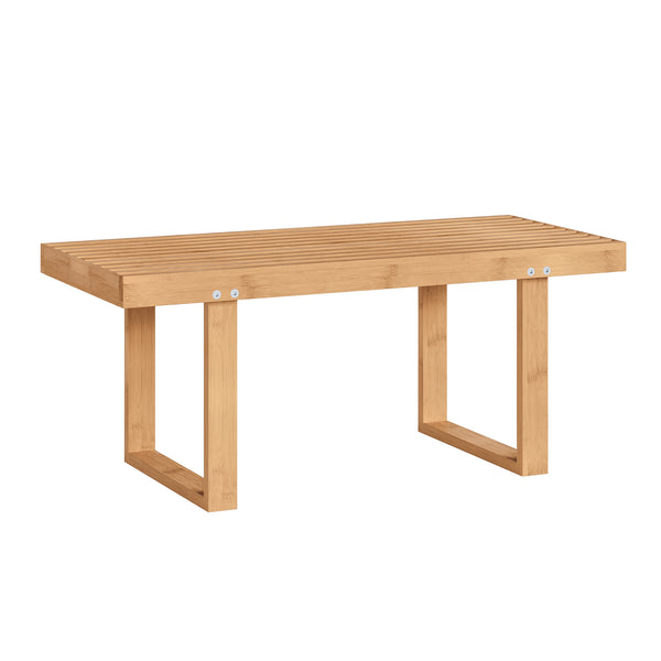 Bænk Aarela 91x41x38 cm Bambus [en.casa]