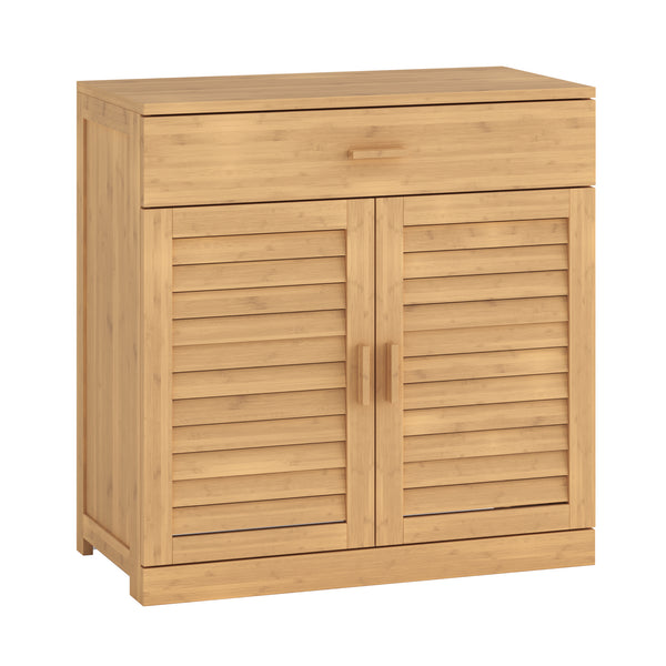 Skoskab Aarela 67x66x34 cm bambus [en.casa]