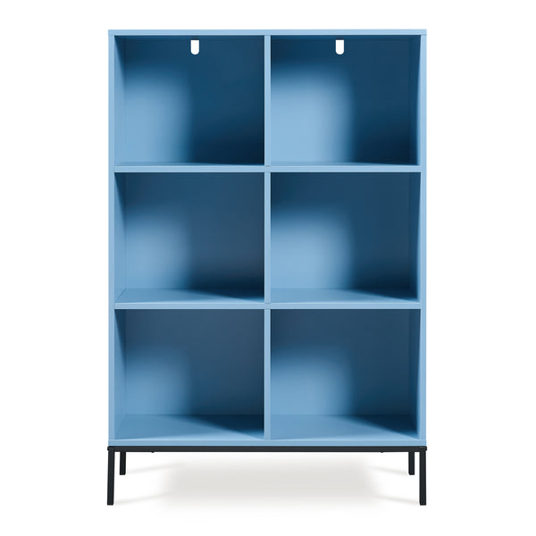 Bogreol Colwyn 120x80x30 cm Blå [en.casa]