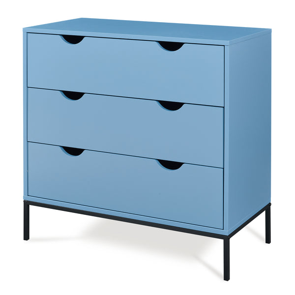 Kommode Colwyn 78x80x40 cm Blå [en.casa]