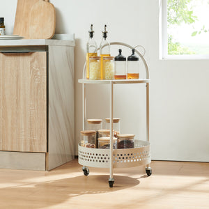 Serveringsvogn Jässaatka stål 76x40 cm grå [en.casa]