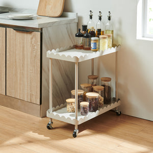 Serveringsvogn Bolmanralu 60x61x31 cm Grå [en.casa]