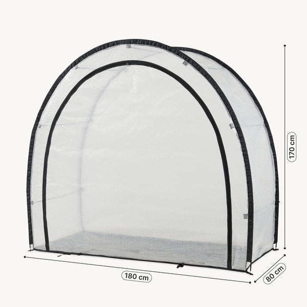 Tomatplantehus af folie Larshasas 180x80x170 cm Transparent [en.casa]