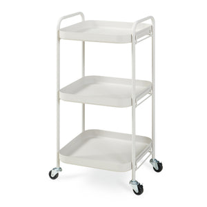 Serveringsvogn Kelevn 67x33x31 cm Stål Grå [en.casa]