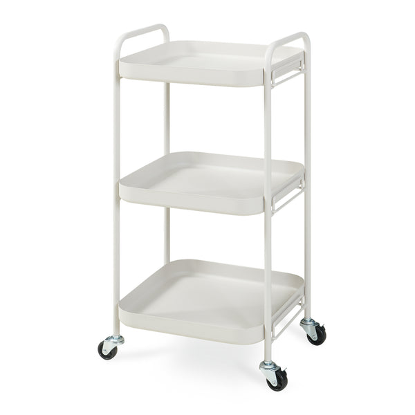 Serveringsvogn Kelevn 67x33x31 cm Stål Grå [en.casa]
