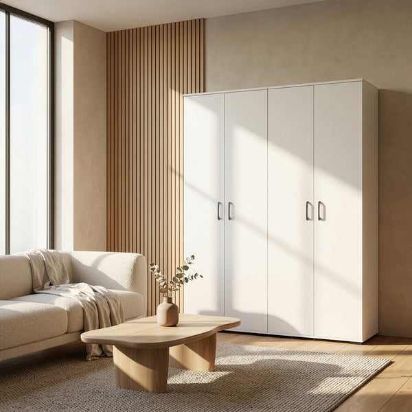 Garderobeskab Chalvefted 175x60x35 cm Hvid [en.casa]