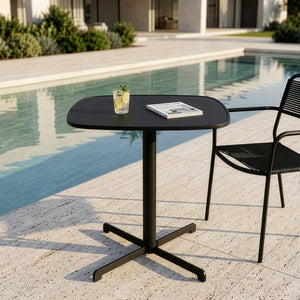 Udendørs bistrobord Foggia 75x70x70 cm stål antracitgrå [casa.pro]