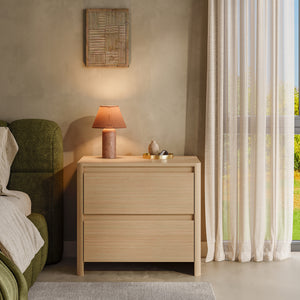 Natbord Takranmaa 2 stk. sæt 54x60x40 cm Eg-look [en.casa]