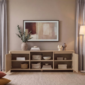 TV-skab Takranmaa 150x40x50 cm egetræslook [en.casa]