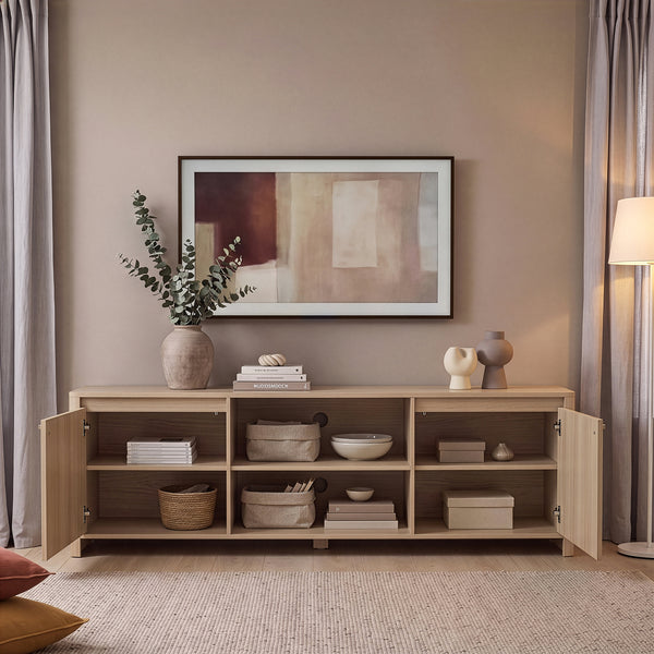 TV-skab Takranmaa 150x40x50 cm egetræslook [en.casa]