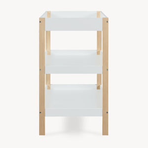 Puslebord Oupilu med 2 hylder 91x82x53 cm Hvid [en.casa]