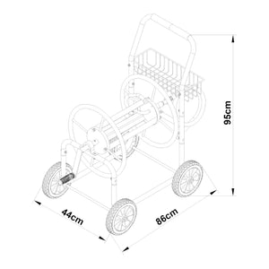 [pro.tec]® Slangevogn/Slangeholder - forskellige størrelser