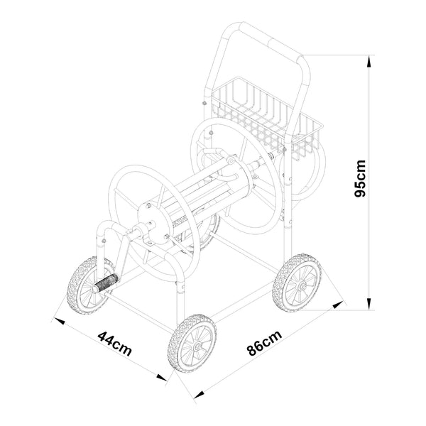 [pro.tec]® Slangevogn/Slangeholder - forskellige størrelser