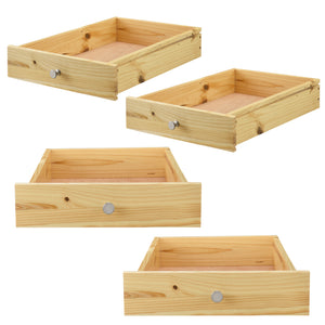 [en.casa]® Skuffe til europalle med skinner - standard - 9,5x37,5x44,5cm - i forskellige farver