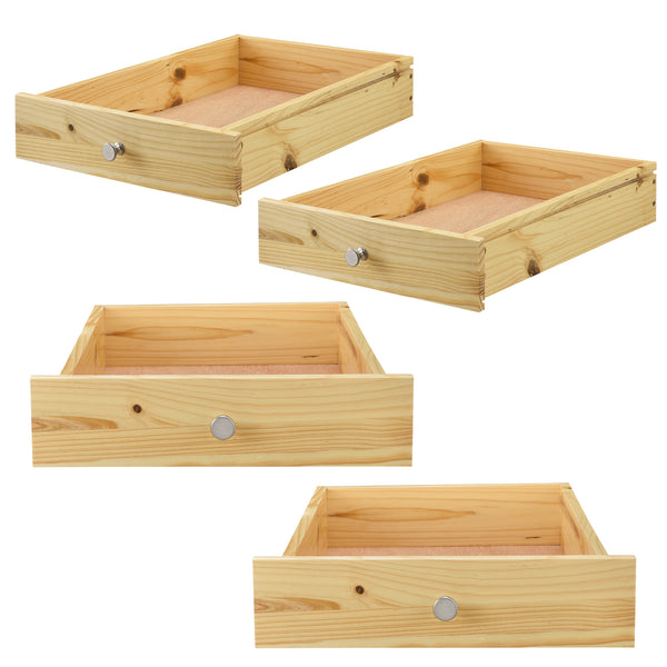[en.casa]® Skuffe til europalle med skinner - standard - 9,5x37,5x44,5cm - i forskellige farver