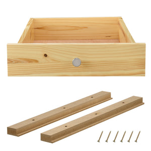 [en.casa]® Skuffe til europalle med skinner - standard - 9,5x37,5x44,5cm - i forskellige farver