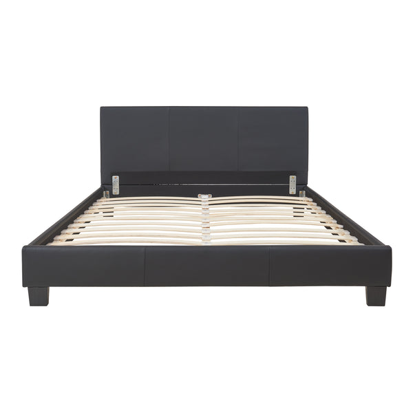 Kunstlæderseng Albacete 140x200 cm Sort Corium