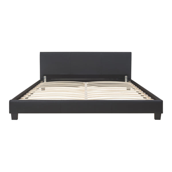 Kunstlæderseng Albacete 160x200cm sort Corium