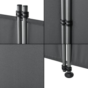 [pro.tec]® Indsynsbeskyttelse - 4 paneler - 215x170cm - pulverlakeret stål - vejrbestandig - i forskellige farver