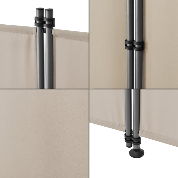 [pro.tec]® Indsynsbeskyttelse - 4 paneler - 215x170cm - pulverlakeret stål - vejrbestandig - i forskellige farver